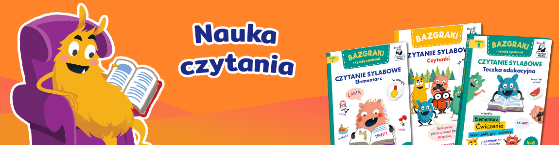 Książeczki Bazgraki do nauki czytania marki Kapitan Nauka